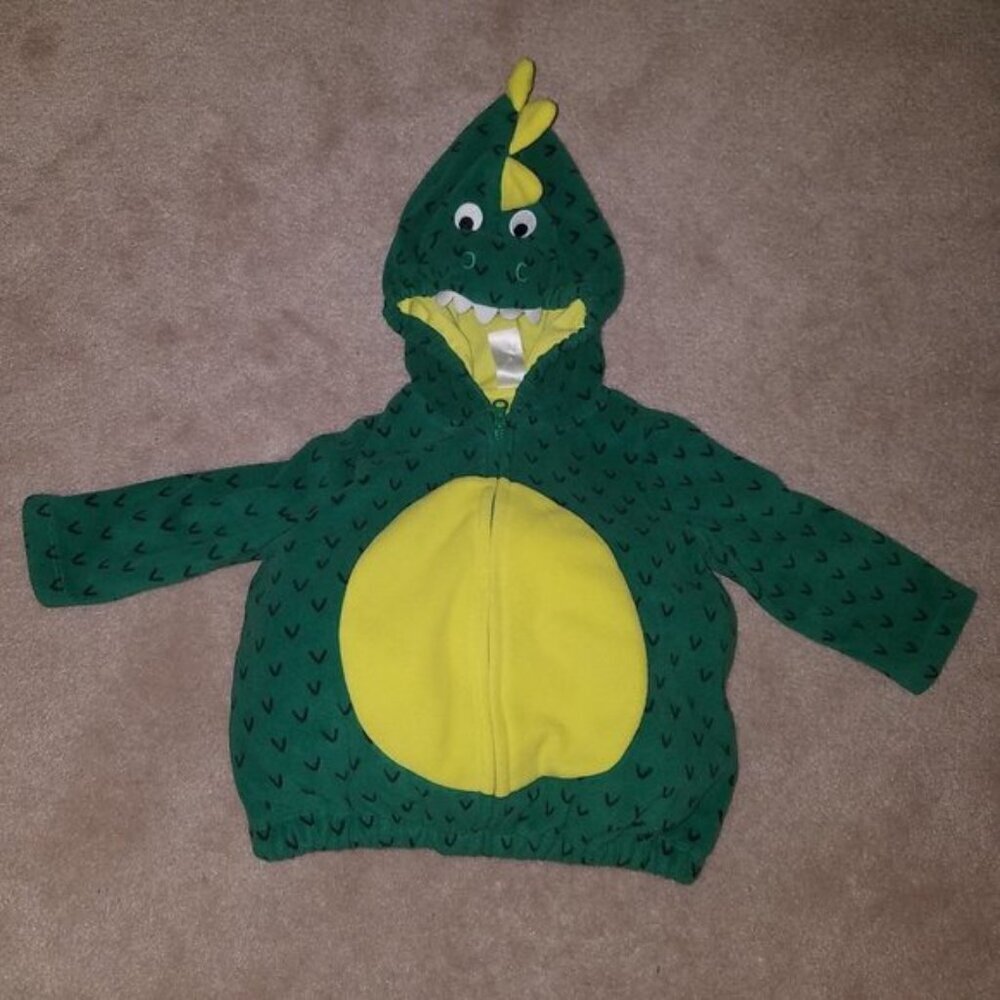 Carter's Green Dinosaur Halloween Costume Baby 6-9 Months Dragon Jacket Pants - Picture 2 of 11